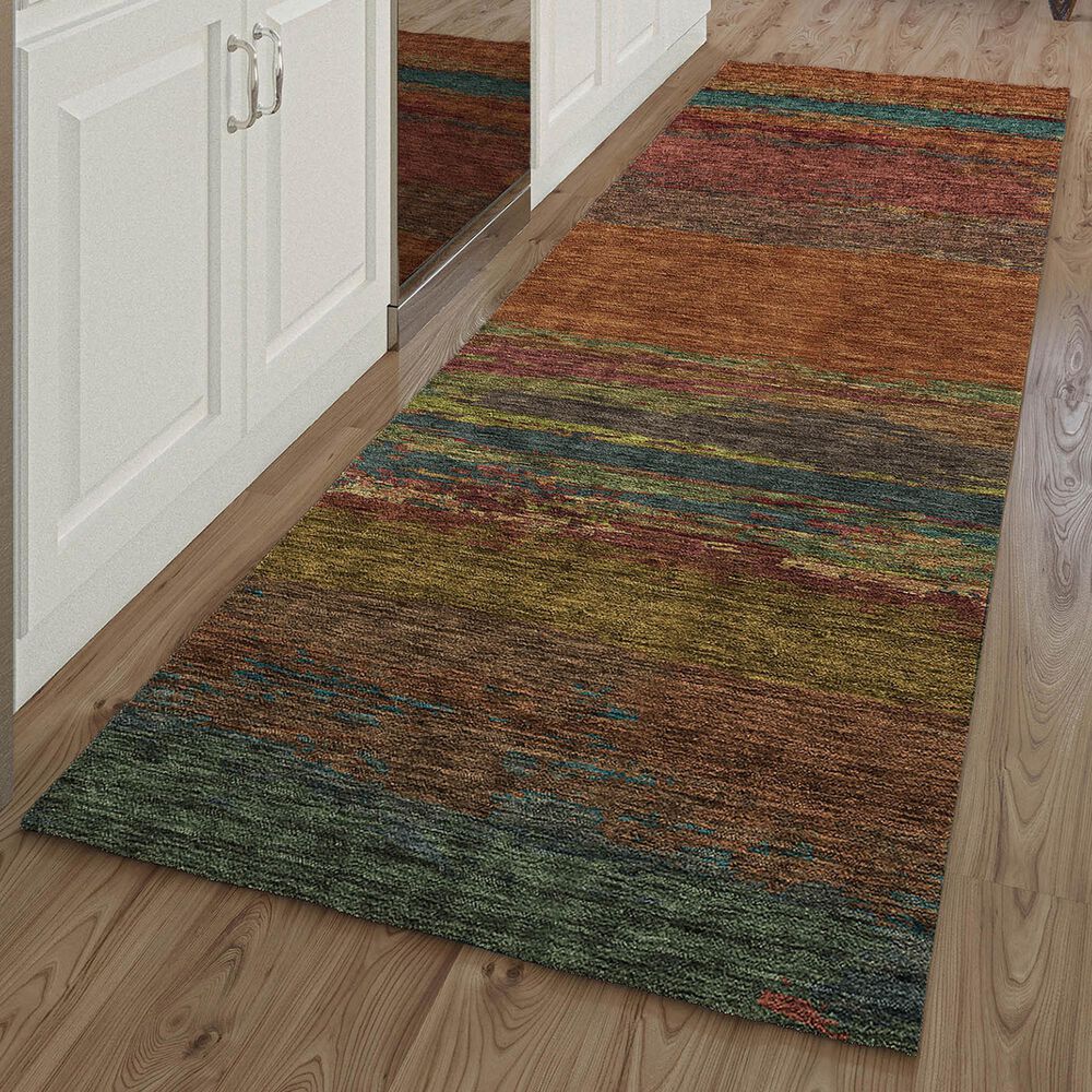 Dalyn Rug Company Trevi TV8 2&#39;3&quot; x 7&#39;6&quot; Terracotta Runner, , large