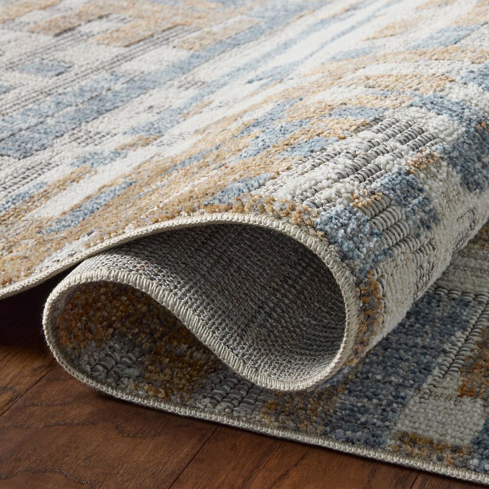 Loloi Roxie Ivory and Denim 6'3" x 9'3" Area Rug, , large