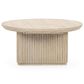 Classic Home Vander Round Coffee Table in Cream Washed, , large