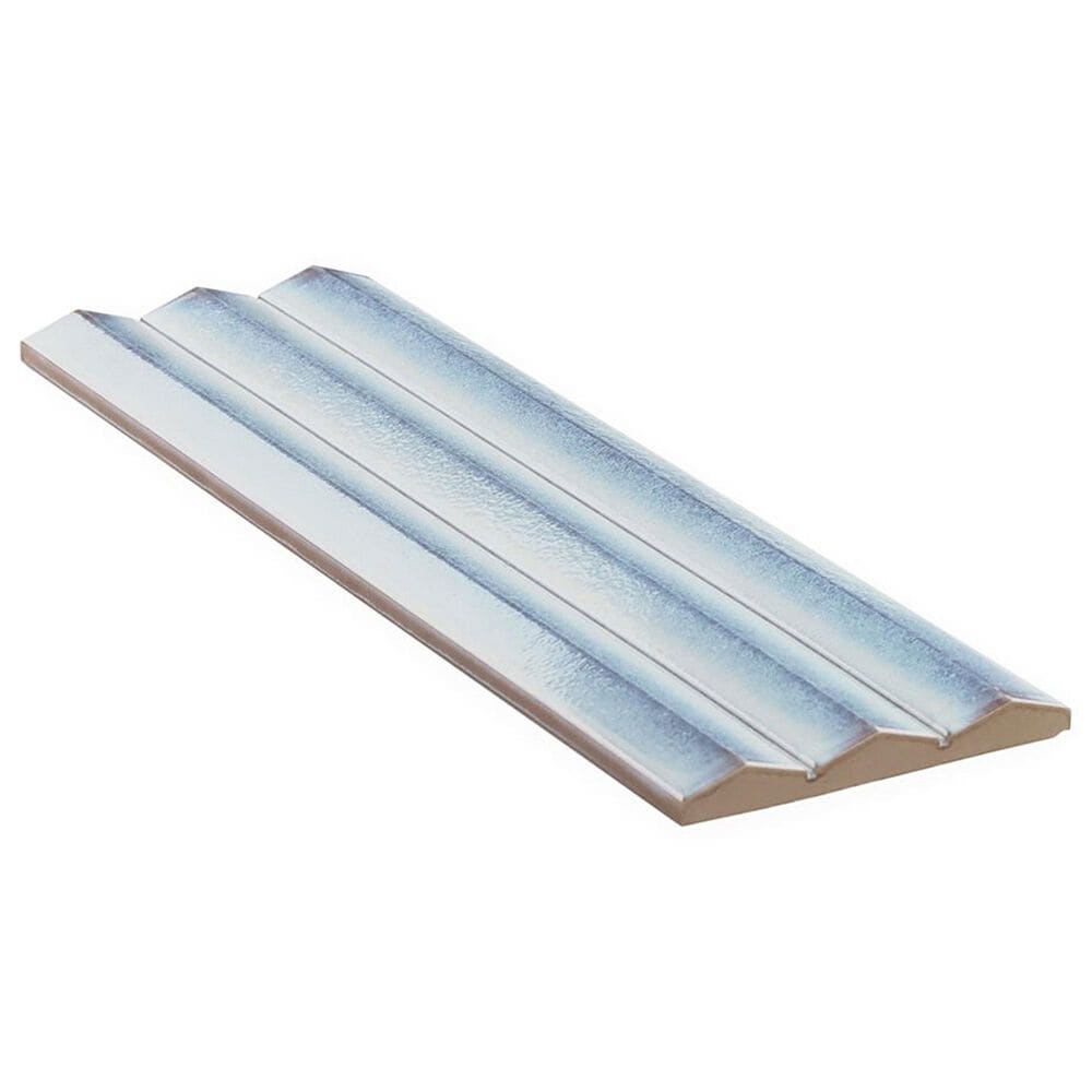 Soho Studio Accordion Iris White 5" x 16" Porcelain Tile, , large