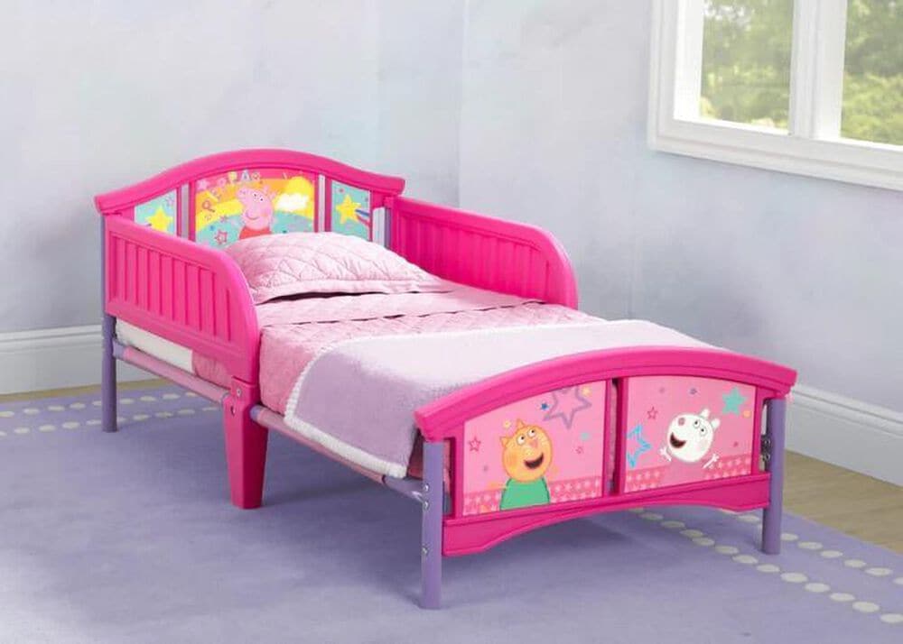 Delta Children Peppa Pig Big Adventures Plastic Toddler Bed in Pink, , large