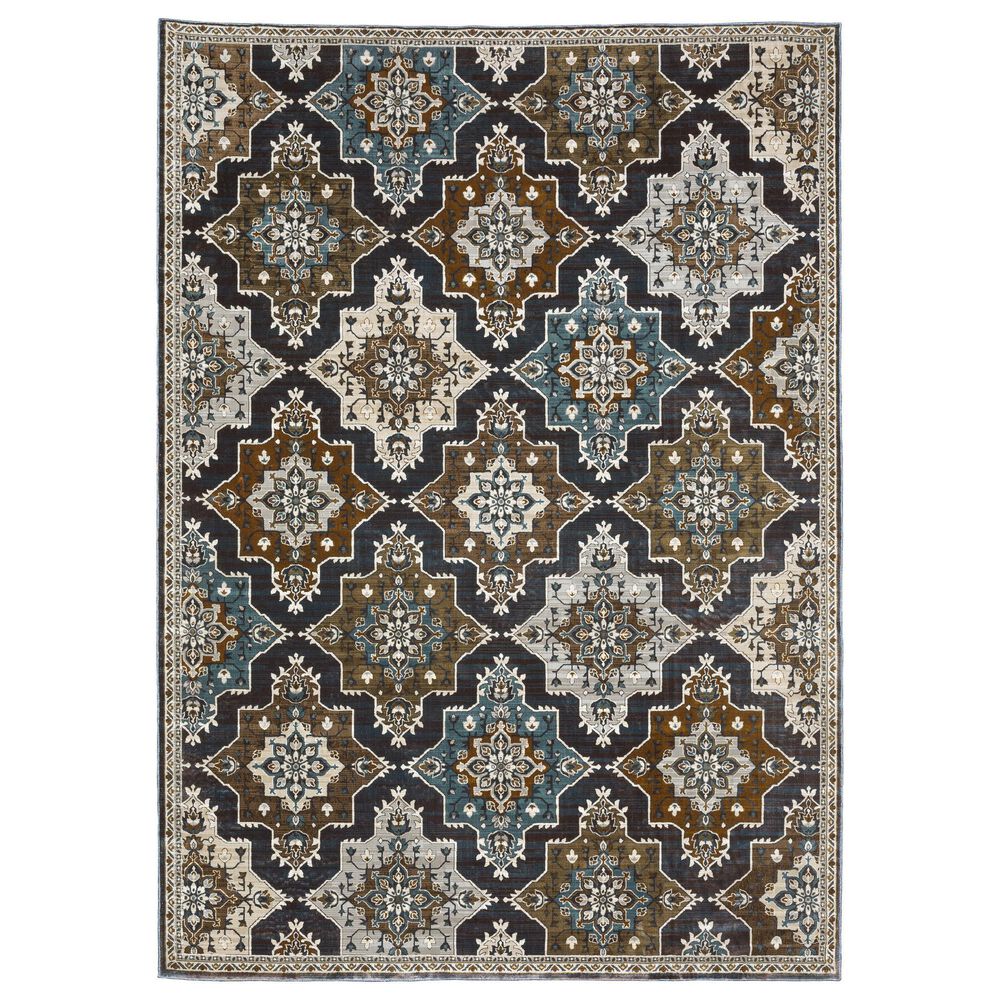 Oriental Weavers Ellington 2"3" x 7"6" Blue and Rust Runner, , large