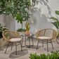 Hearth and Haven Engle Outdoor Armless Chair with Cushions in Beige (Set of 2), , large