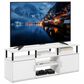 HOMLUX 63" TV Stand with 2-Door for TV up to 70" in White and Black, , large