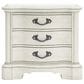 Millenium Arlendyne King Upholstered Bed with 2 Nightstands in Antique White, , large