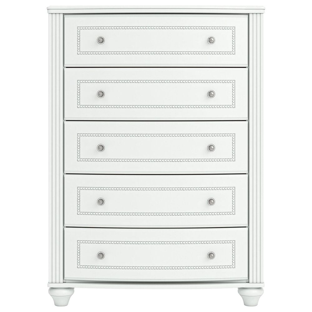Ashley Kozlani 5-Drawer Chest in White, , large