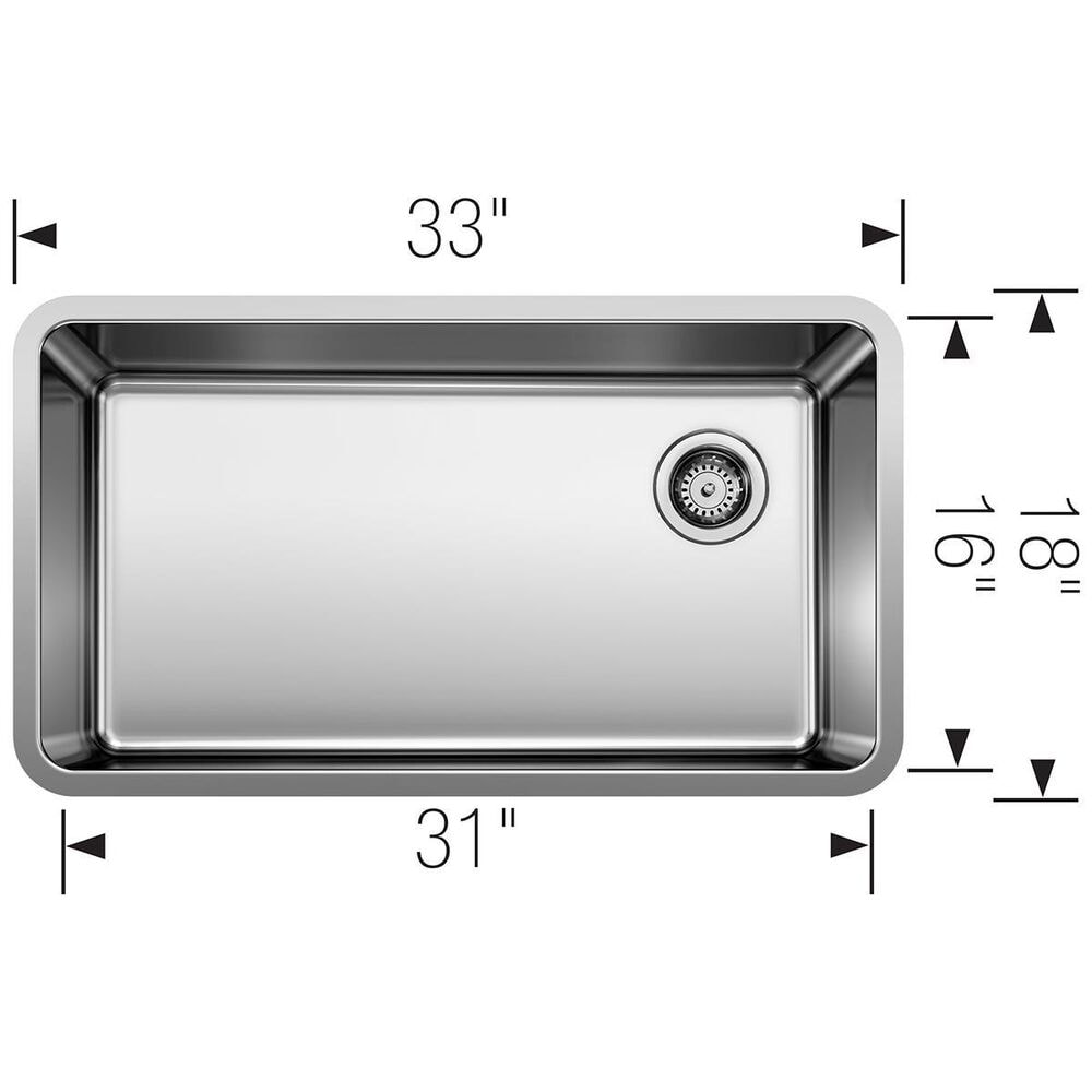 Blanco Formera Super Single Sink in Stainless Steel, , large