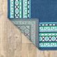 Oriental Weavers Meridian Navy and Green 8"6" x 13" Indoor/Outdoor Area Rug, , large