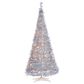 The Gerson Company 6" Pop-Up LED Silver Tinsel Tree with Holly Leaves in Silver, , large