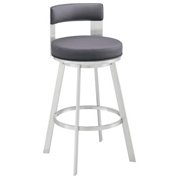 Blue River Flynn 30" Swivel Bar Stool in Silver, , large