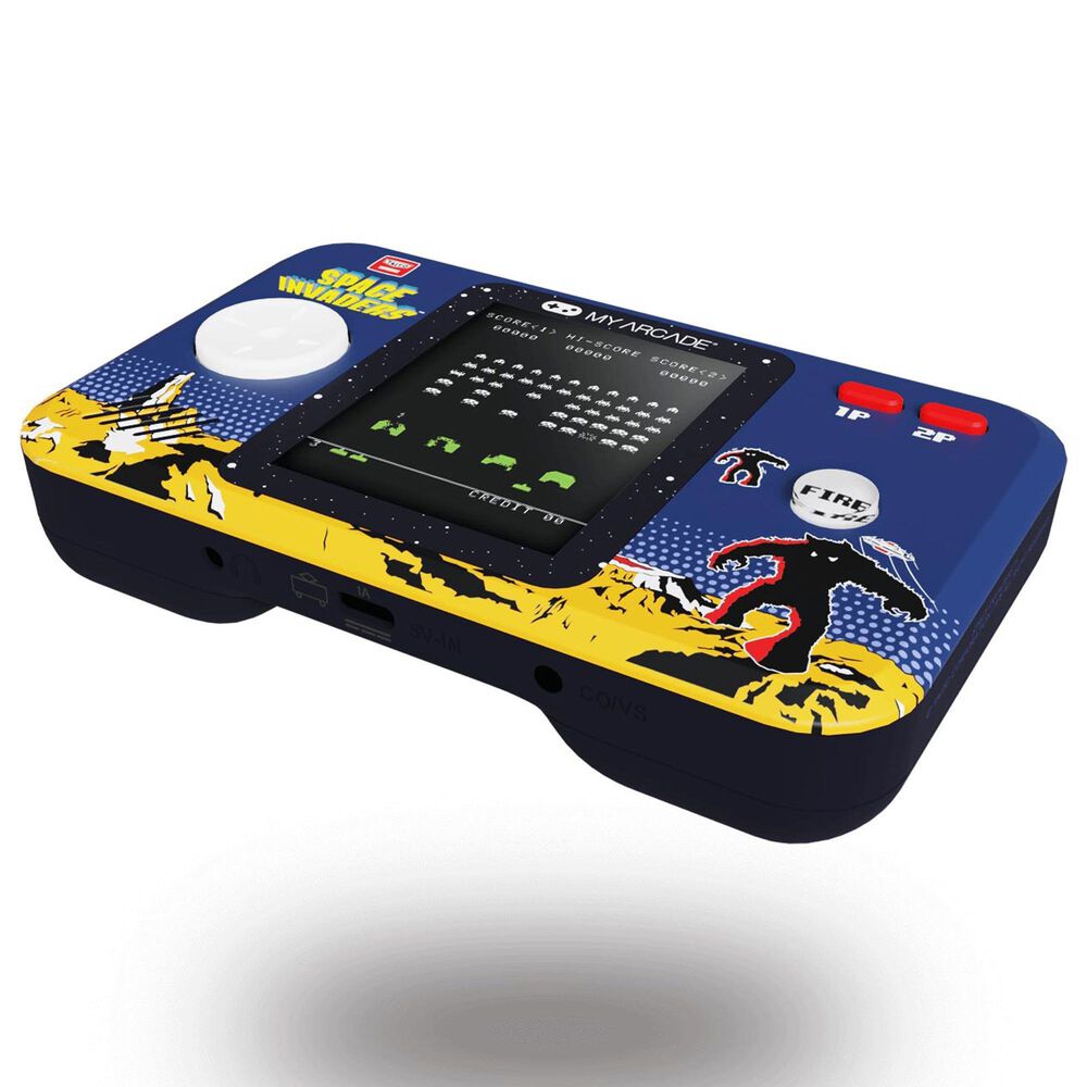 My Arcade Space Invaders Pocket Player Pro Controller in Black and Blue, , large