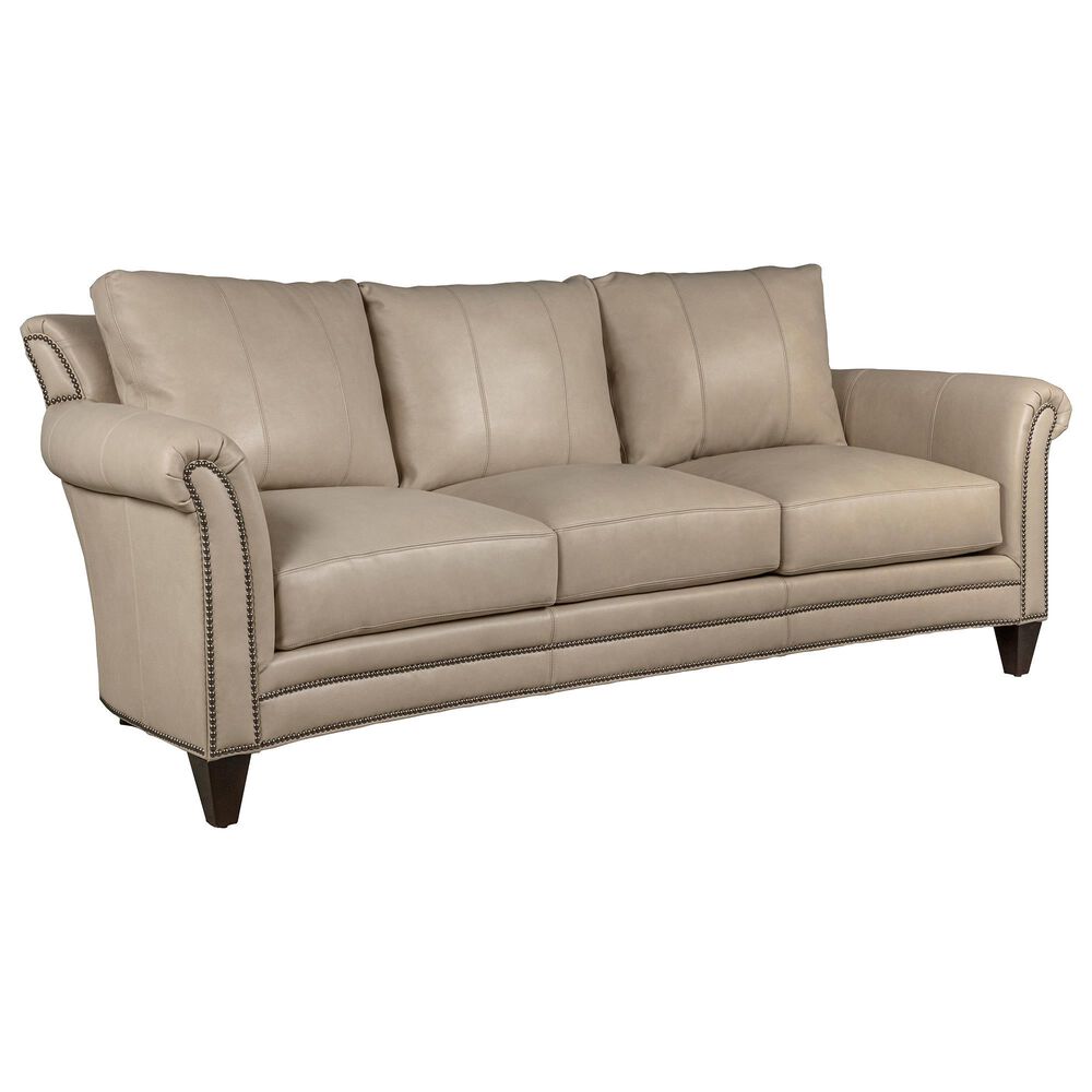 Bradington-Young Richardson Stationary Leather Sofa in Cream, , large