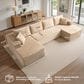 HOMLUX 134.6" Sectional Sofa with High Density Foam in Beige, , large