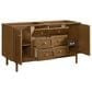 James Martin Laurent 60" Double Bathroom Vanity in Honey Oak with 3 cm Ethereal Noctis Silestone Top and Rectangular Sinks, , large