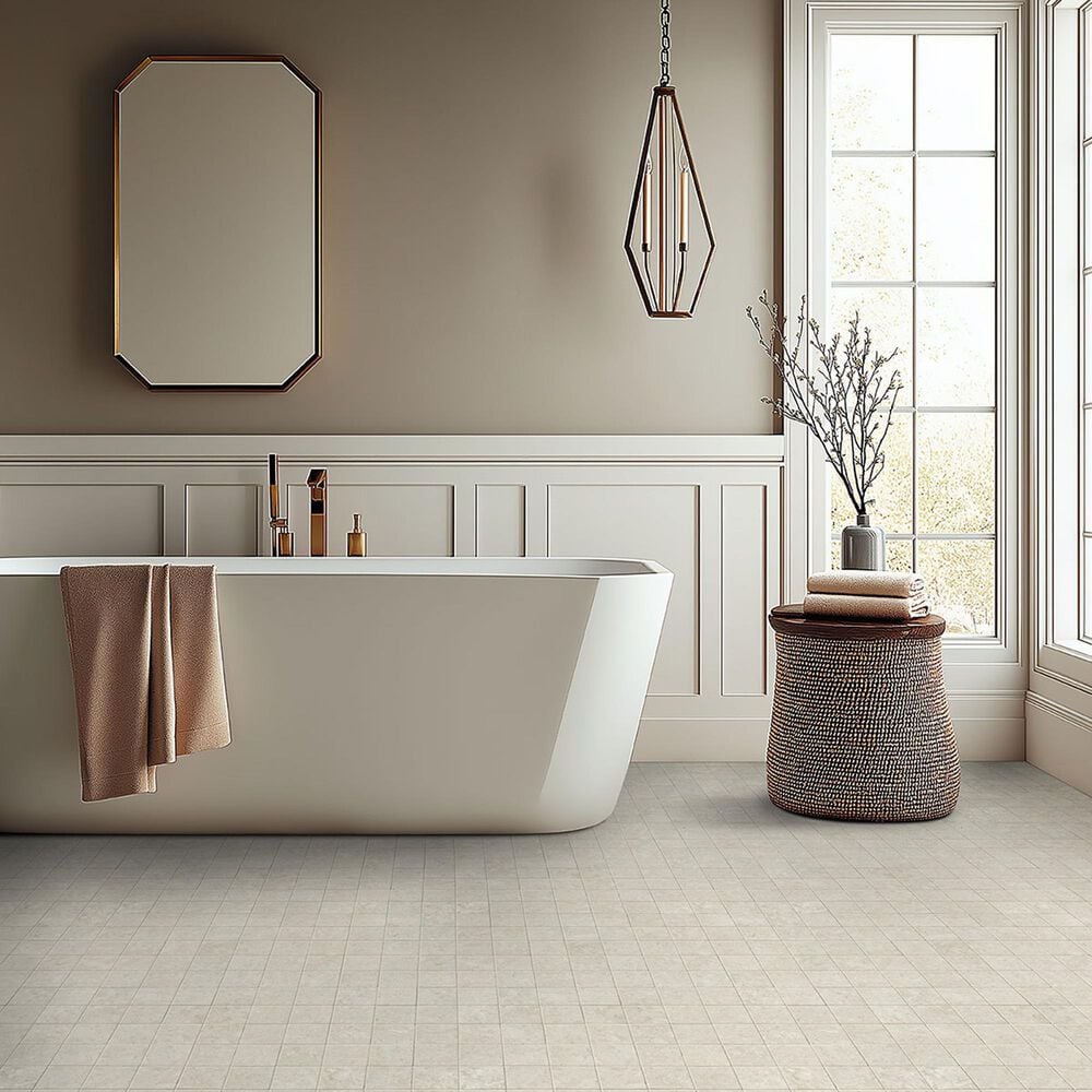 MS International Girona Marfil 3" x 3" on 12" x 12" Porcelain Mosaic Tile, , large
