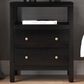 Butler Specialty Company Nora 2 Drawer Nightstand with Open Shelf in Coffee Brown, , large