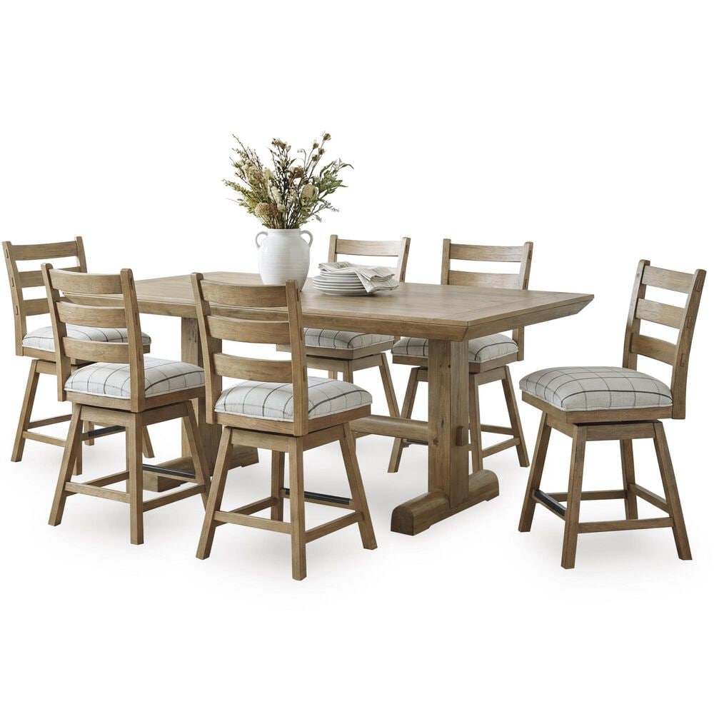 Millenium Ridgester Counter Height Table in Light Brown (Table Only), , large