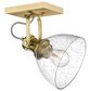 Golden Lighting Hines 1-Light Semi-Flush Mount in Brushed Champagne Bronze, , large