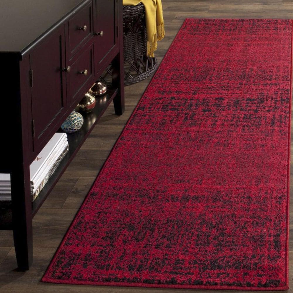 Safavieh Adirondack ADR116F 2"6" x 22" Red and Black Runner, , large