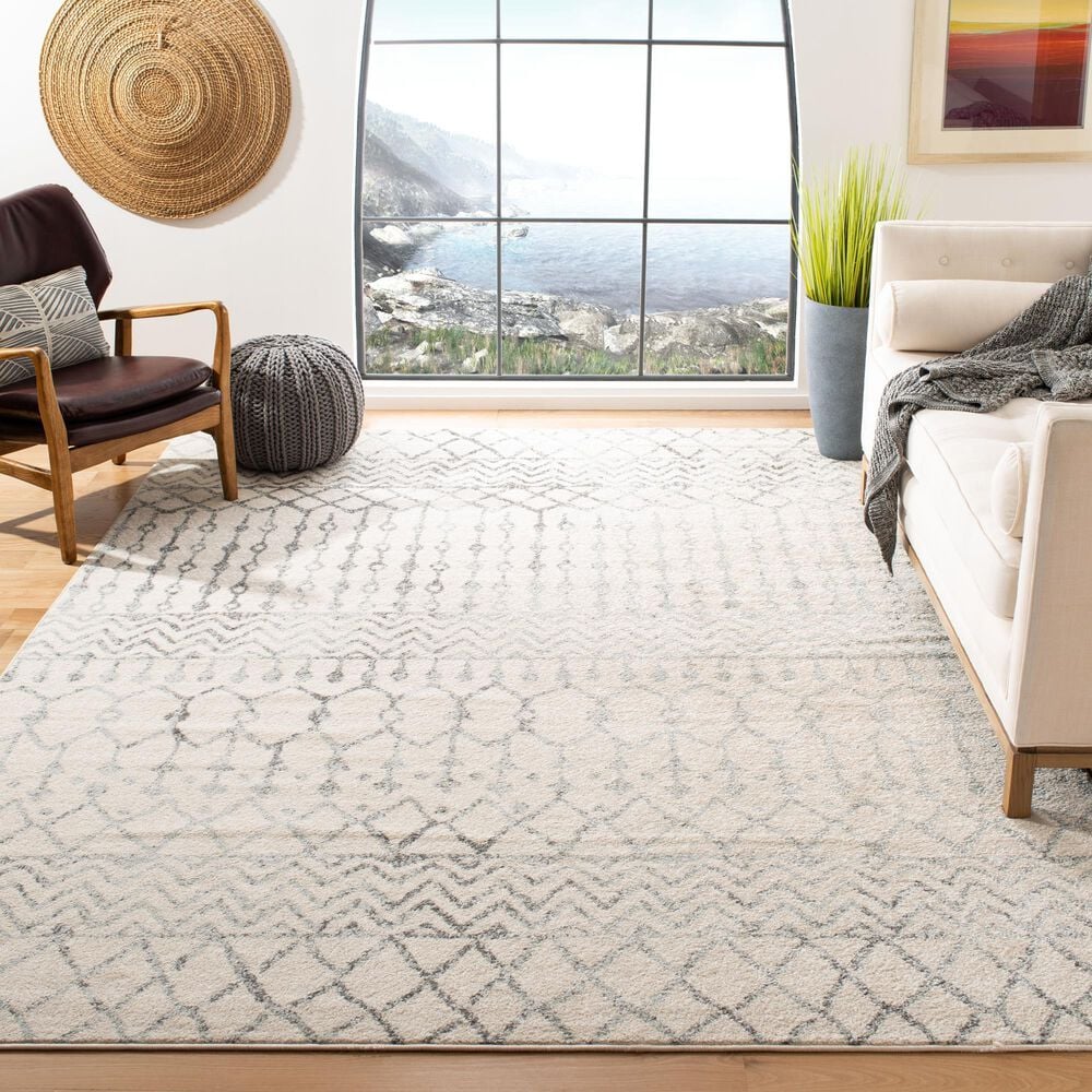 Safavieh Tulum TUL270A 9&#39; x 12&#39; Ivory and Grey Area Rug, , large