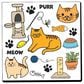 1 Brilliant Gift Wander Pets 4" Orange Tabby Coaster in White, , large