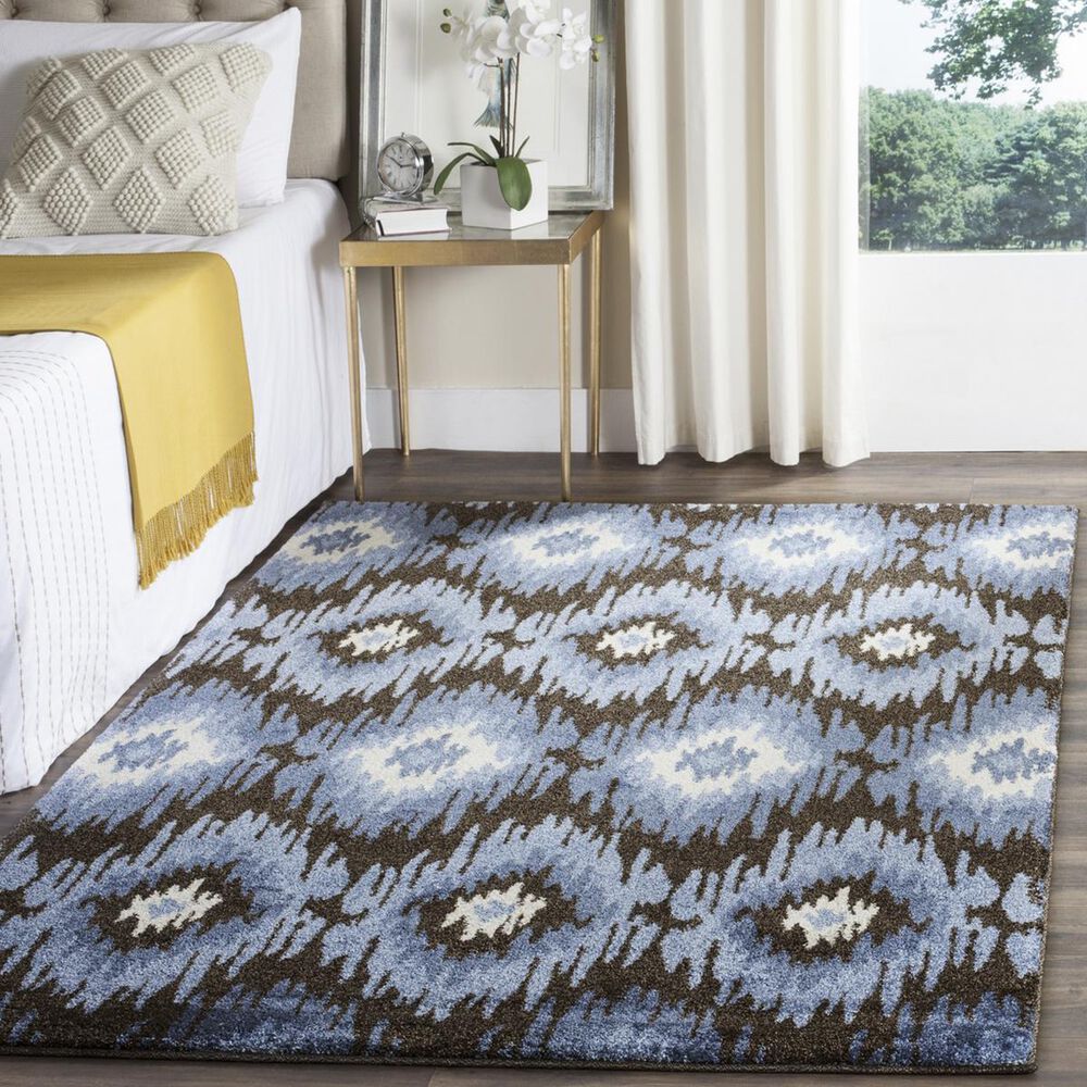 Safavieh Retro RET2143-2865 5&#39; x 8&#39; Dark Brown and Blue Area Rug, , large