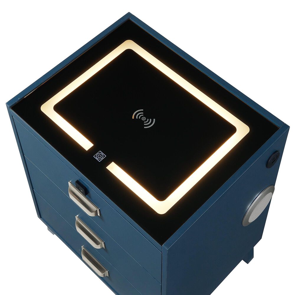Mayberry Hill Rio 3-Drawer Nightstand in Blue, , large