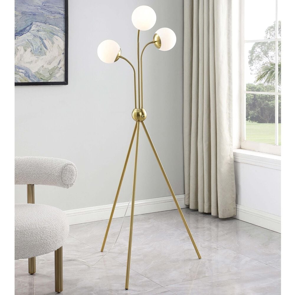 Pacific Landing Miley Floor Lamp in Gold, , large