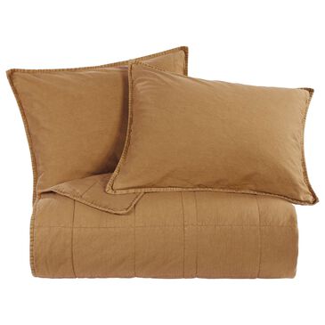 HiEnd Accents Stonewashed Cotton Canvas 3-Piece Full/Queen Coverlet Set in Terracotta, , large