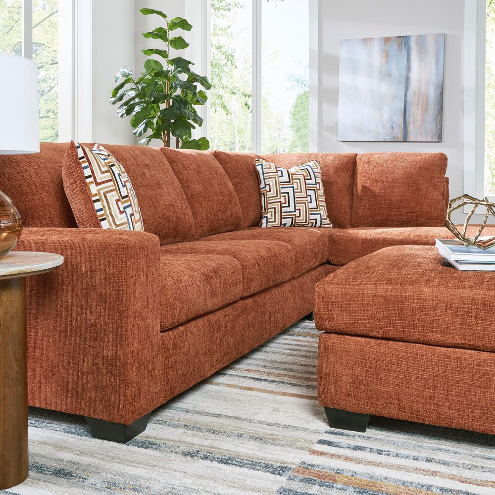 Ashley Aviemore 2-Piece Sectional with Right-Facing Chaise in Spice, , large