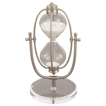 Maple and Jade 12" Metal Timer in Silver and Clear, , large