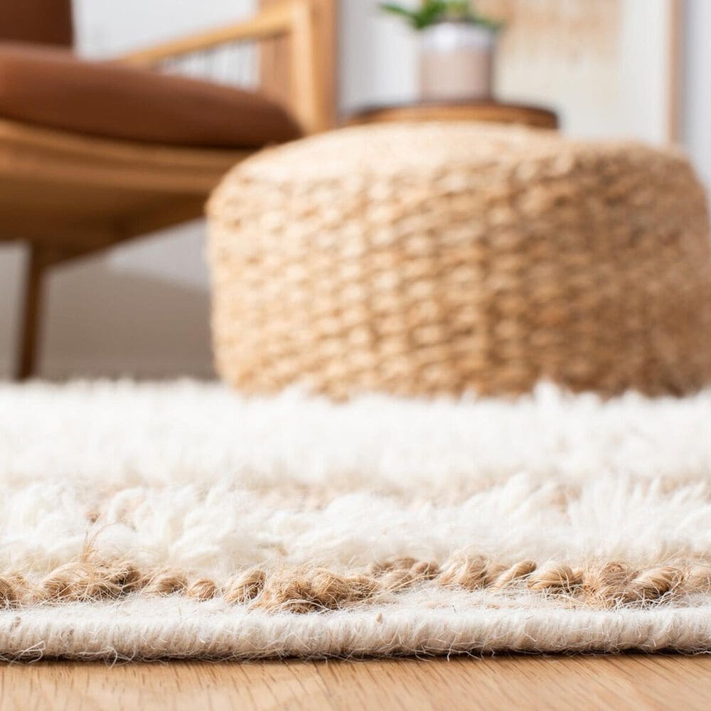 Safavieh Natura NAT720A 3&#39; x 5&#39; Ivory and Brown Area Rug, , large