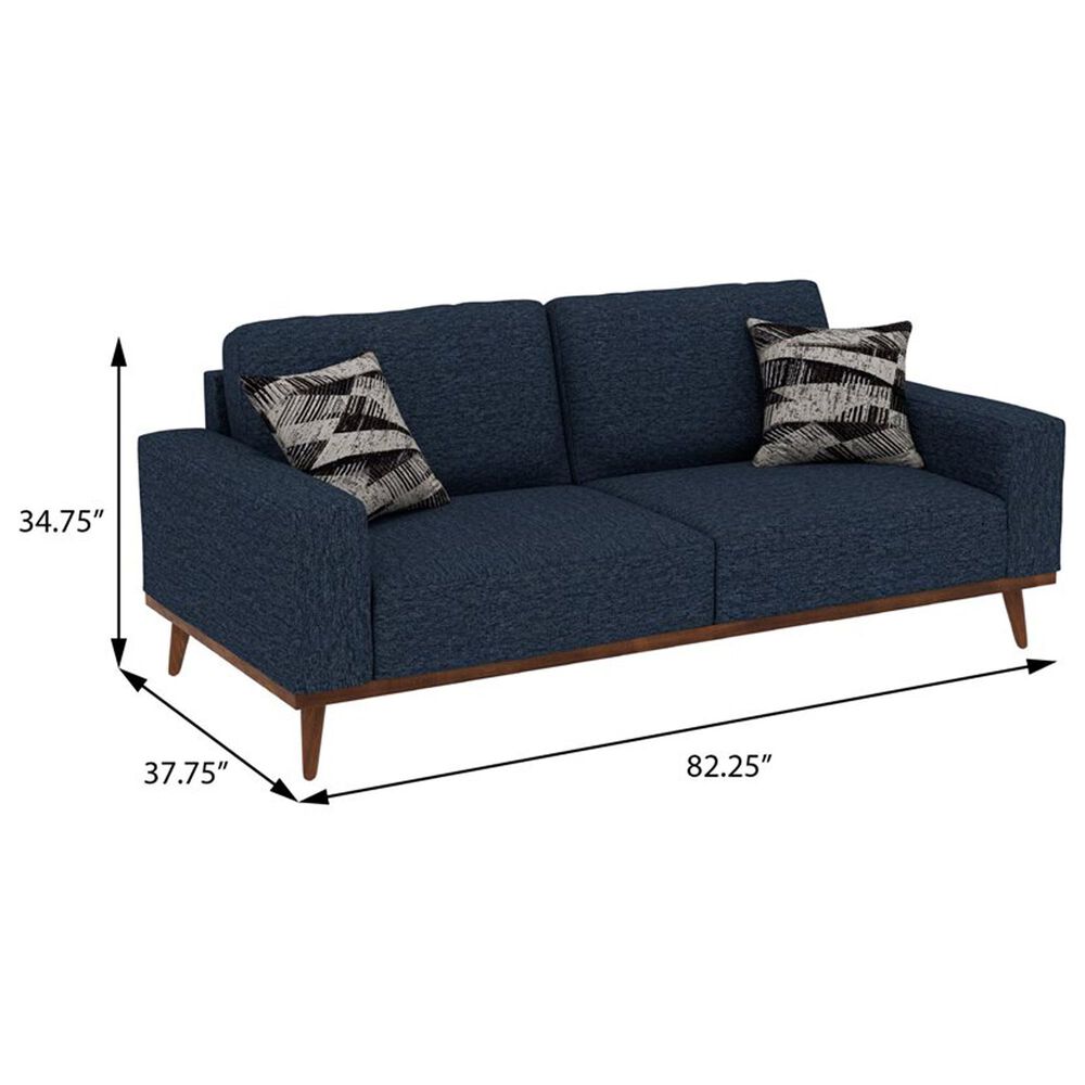 Golden Wave Furniture Heath Stationary Sofa and Loveseat Set in Navy, , large