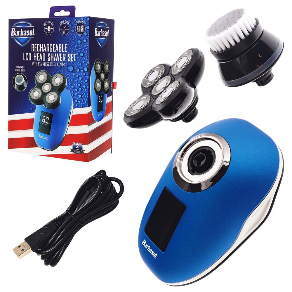 Barbosal LCD Head Shaver in Black and Blue, , large