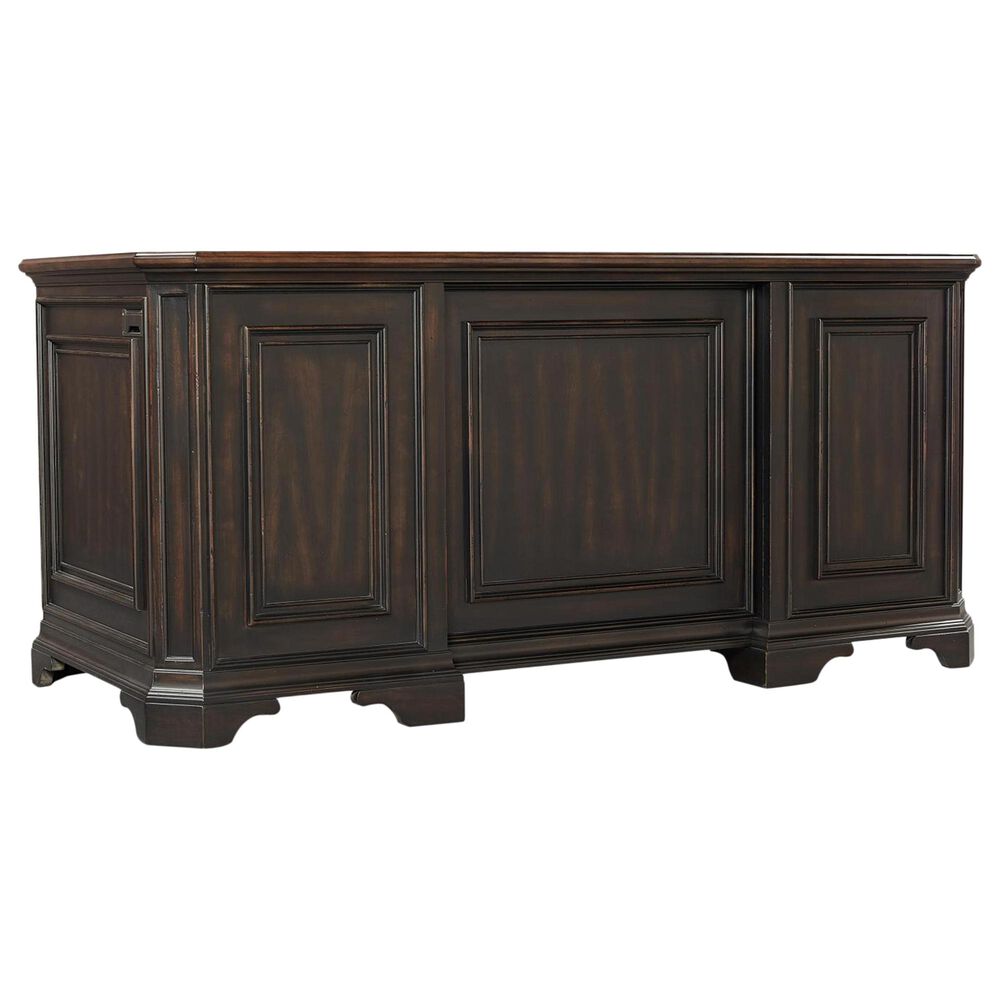 Riva Ridge Hampton 66&quot; Executive Desk in Black Cherry, , large