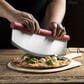 Fante"s Rocking Pizza Cutter with Blade Guard in Stainless Steel and Red, , large
