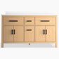 Kohler Kresla 60" Double Bathroom Vanity in Light Oak with 3 cm White Quartz Top and Rectangular Sinks, , large