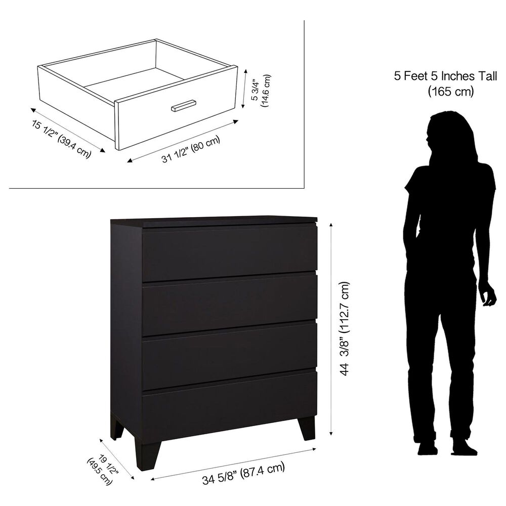 Loft District Metrica 4-Drawer Chest in Softwelle Lava, , large