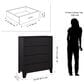 Loft District Metrica 4-Drawer Chest in Softwelle Lava, , large