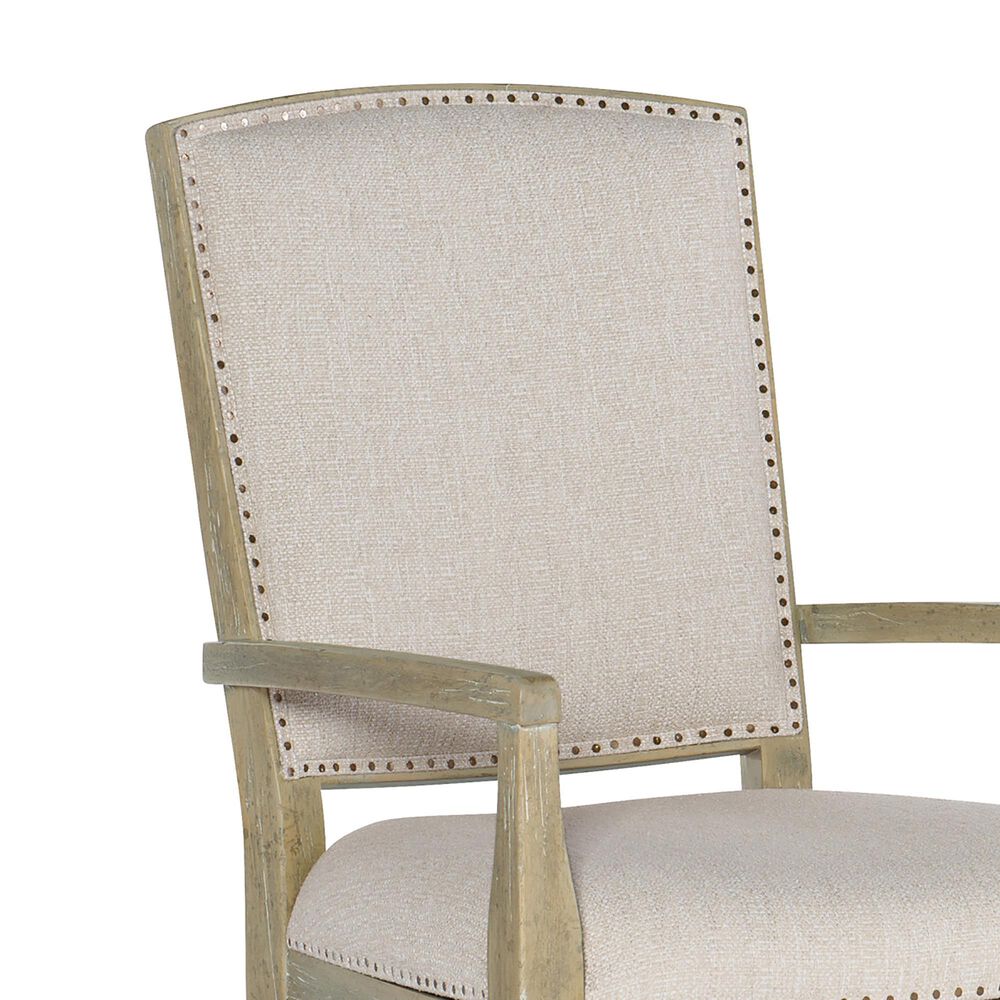 Hooker Furniture Surfrider Carved Back Arm Chair with Beige Cushion in Driftwood &#40;Set of 2&#41;, , large