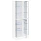 Pacific Landing Cabra Display Case Curio Cabinet in White High Gloss and Clear, , large