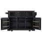 HOMLUX 54.9" Kitchen Island with Drop Leaf in Black and Brown, , large