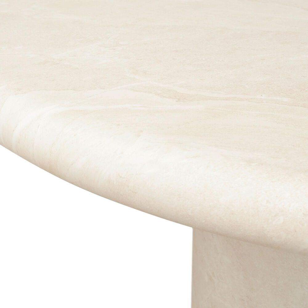 Sunset West Travertino 60&quot; Round Dining Table in Bisque, , large
