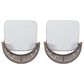 Hearth and Haven 30" Outdoor Barstool with Teak Frame in Light Gray (Set of 2), , large