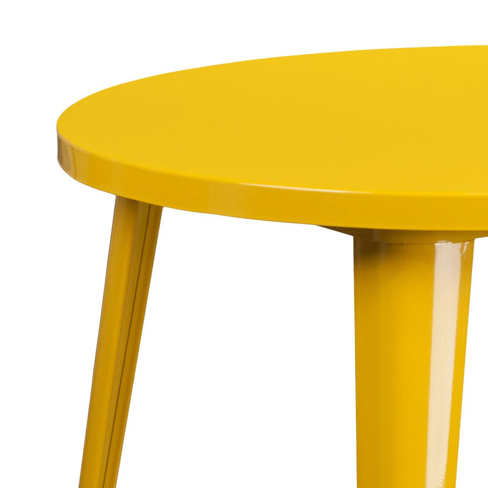 Flash Furniture 5-Piece Metal Bistro Table Set in Yellow, , large