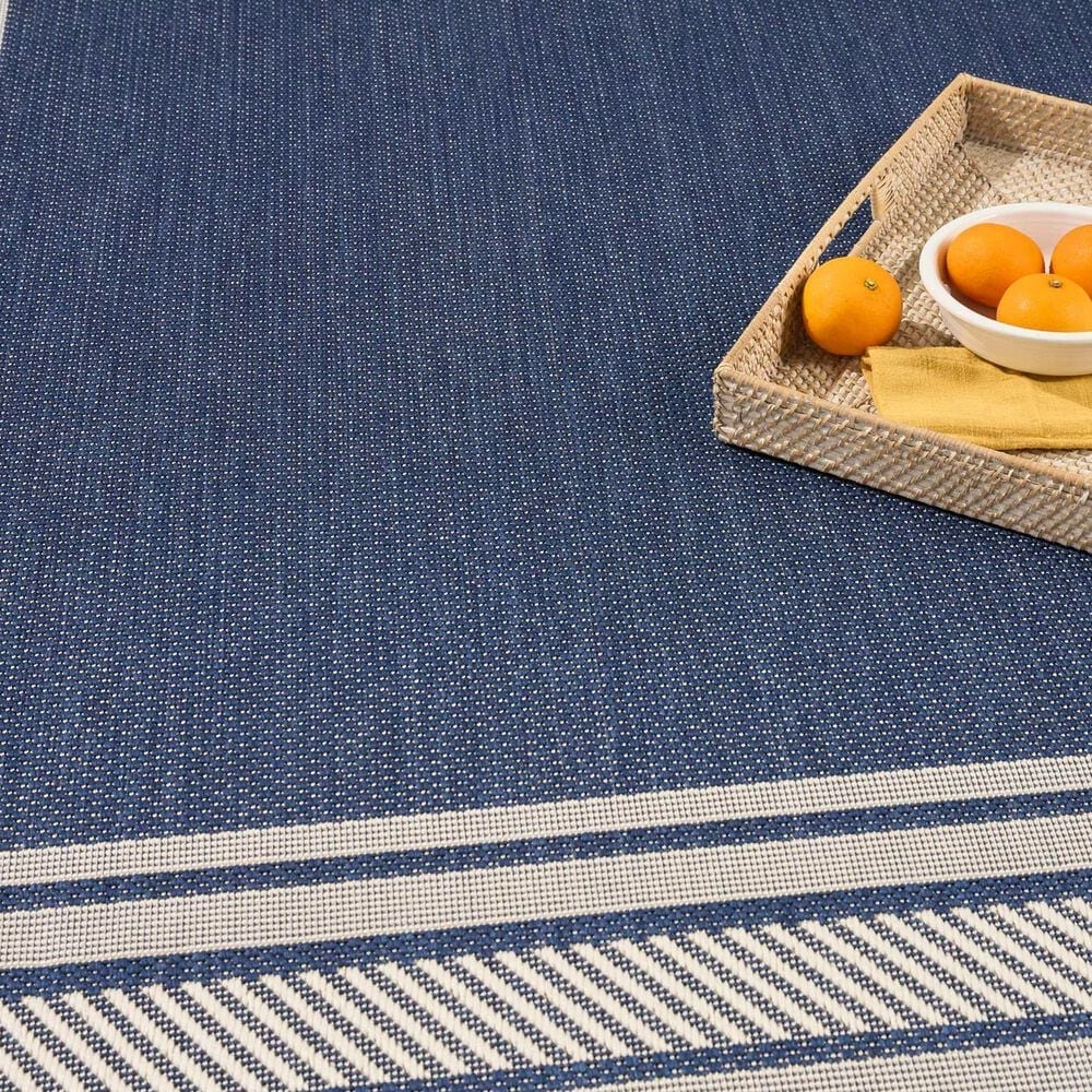 Nourison Horizon HOZ03 Navy 8&#39; x 10&#39; Indoor/Outdoor Area Rug, , large