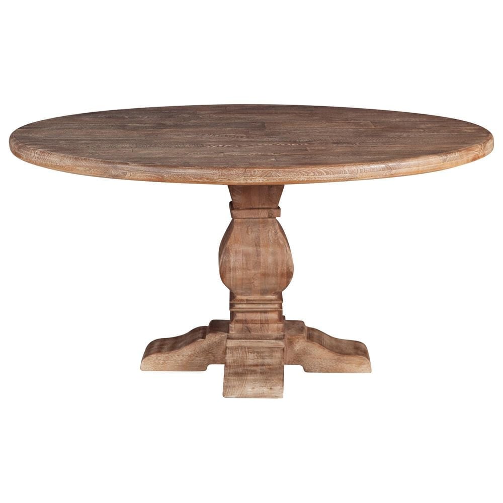 Home Trends &amp; Design San Rafael 60" Round Dining Table in Antique Oak - Table Only, , large