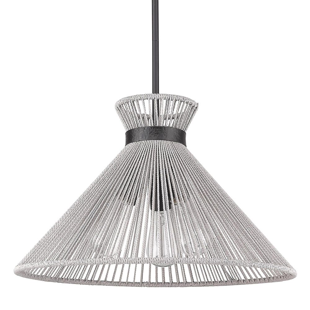 Golden Lighting Avon 3-Light Pendant in Matte Black, , large