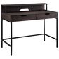 Valor Living Contempo Writing Desk with Shelf Hutch in Brown and Black, , large