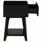 Linon Home Decor Catlett Side Table Nightstand in Matte Black, , large